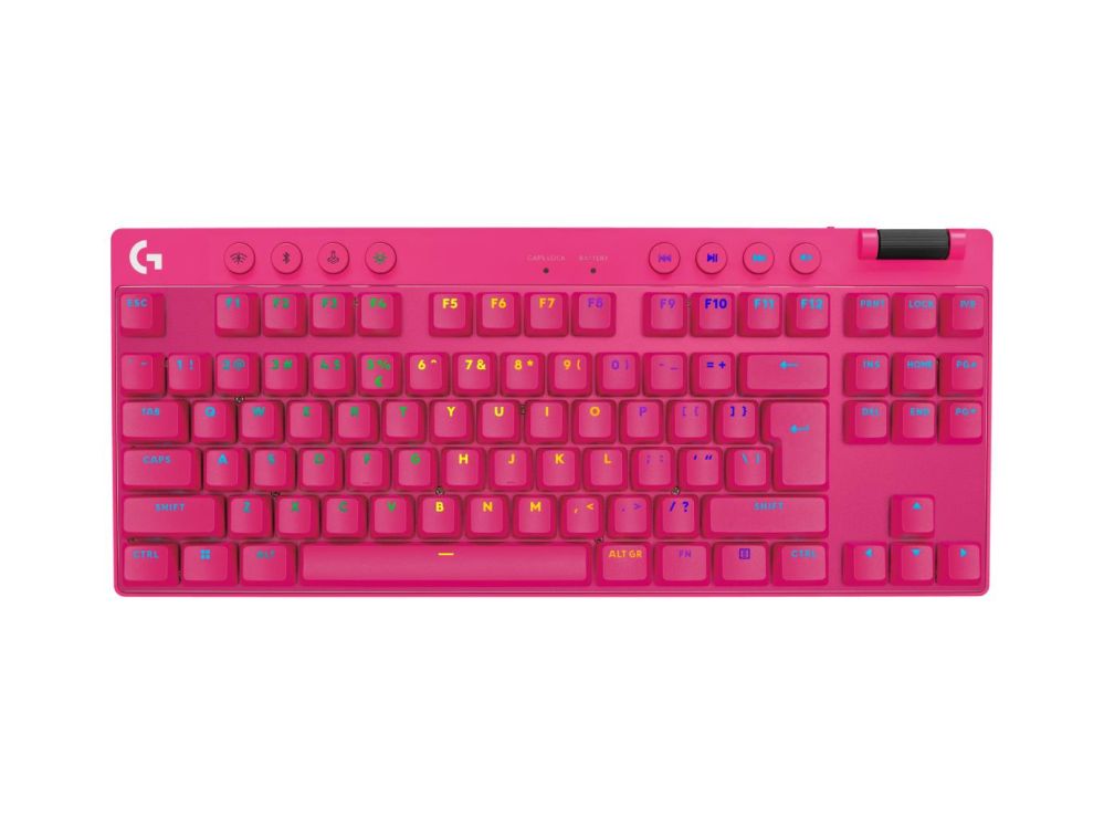 Компьютерная клавиатура Logitech  KEYBOARD WRL PRO X TKL/PINK 920-012159