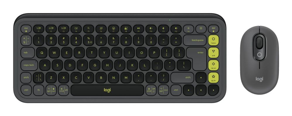 Computer keyboard Logitech  KEYBOARD +MOUSE COMBO POP ICON/GR/GREEN 920-013140