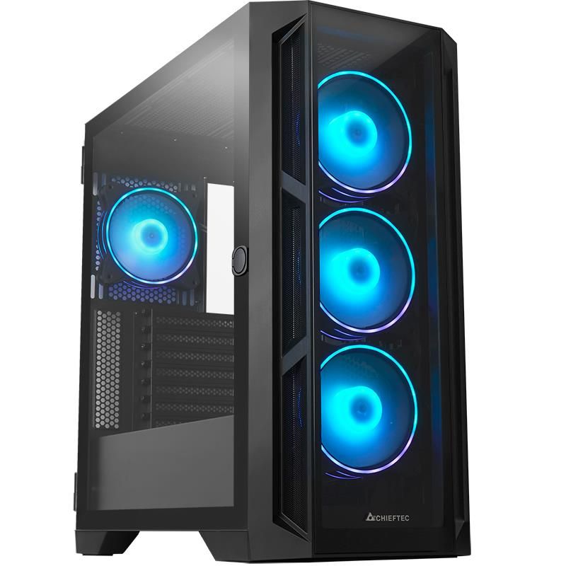 Arvuti korpus Chieftec  Case||GA-01B-TG-OP|MidiTower|Not included|ATX|MicroATX|MiniITX|Colour Black|GA-01B-TG-OP