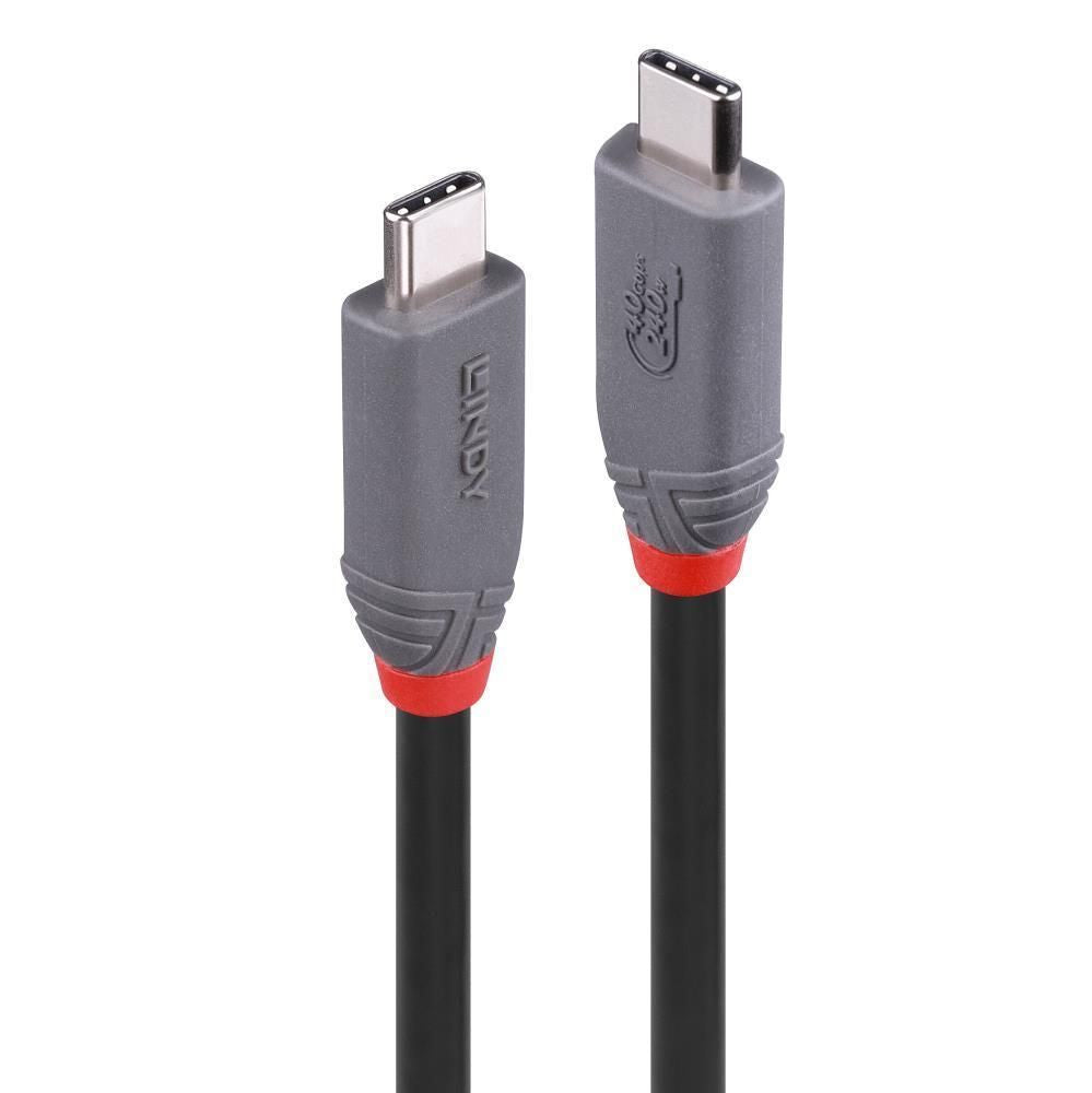 Кабель LINDY  CABLE USB4 240W TYPE C 0.8M/40GBPS ANTHRA LINE 36956