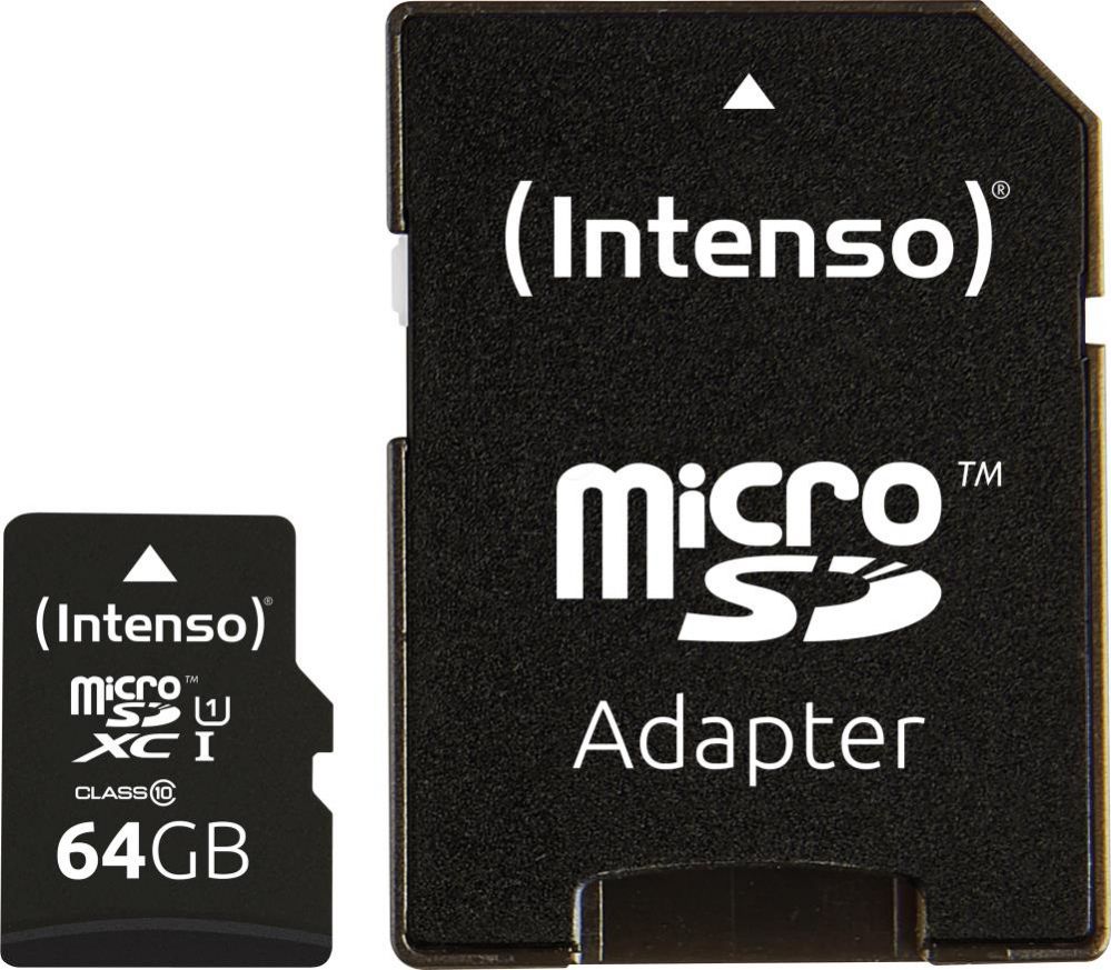 Другой аксессуар для компьютера Intenso  MEMORY MICRO SDXC 64GB UHS-I/W/ADAPTER 3423490