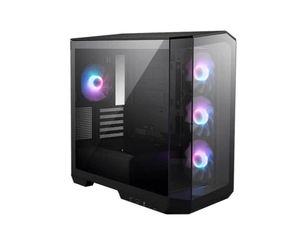 Корпус для компьютера MSI  Case||MidiTower|Case product features Transparent panel|Not included|MicroATX|Colour Black|MAGPANOM100RPZ
