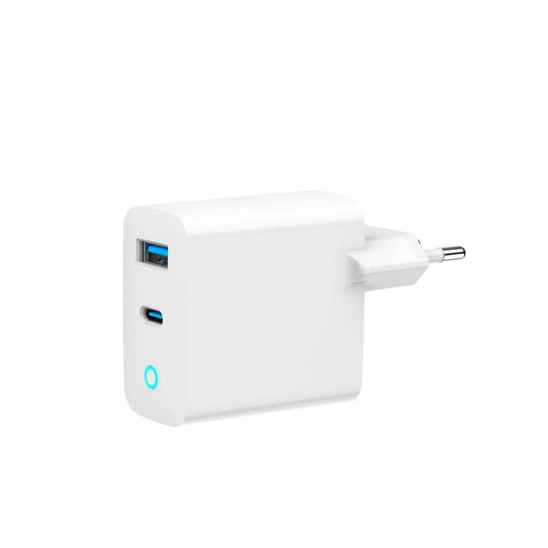 Laadijad ja juhtmed Gembird  CHARGER USB 65W 2PORT/TA-UC-PDQC65L-W-01