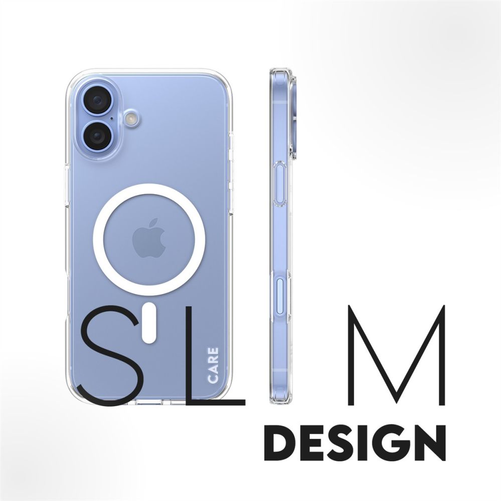 Tagakaaned PanzerGlass  CARE Flagship case with White MagSafe iPhone 16 Plus, Transparent
