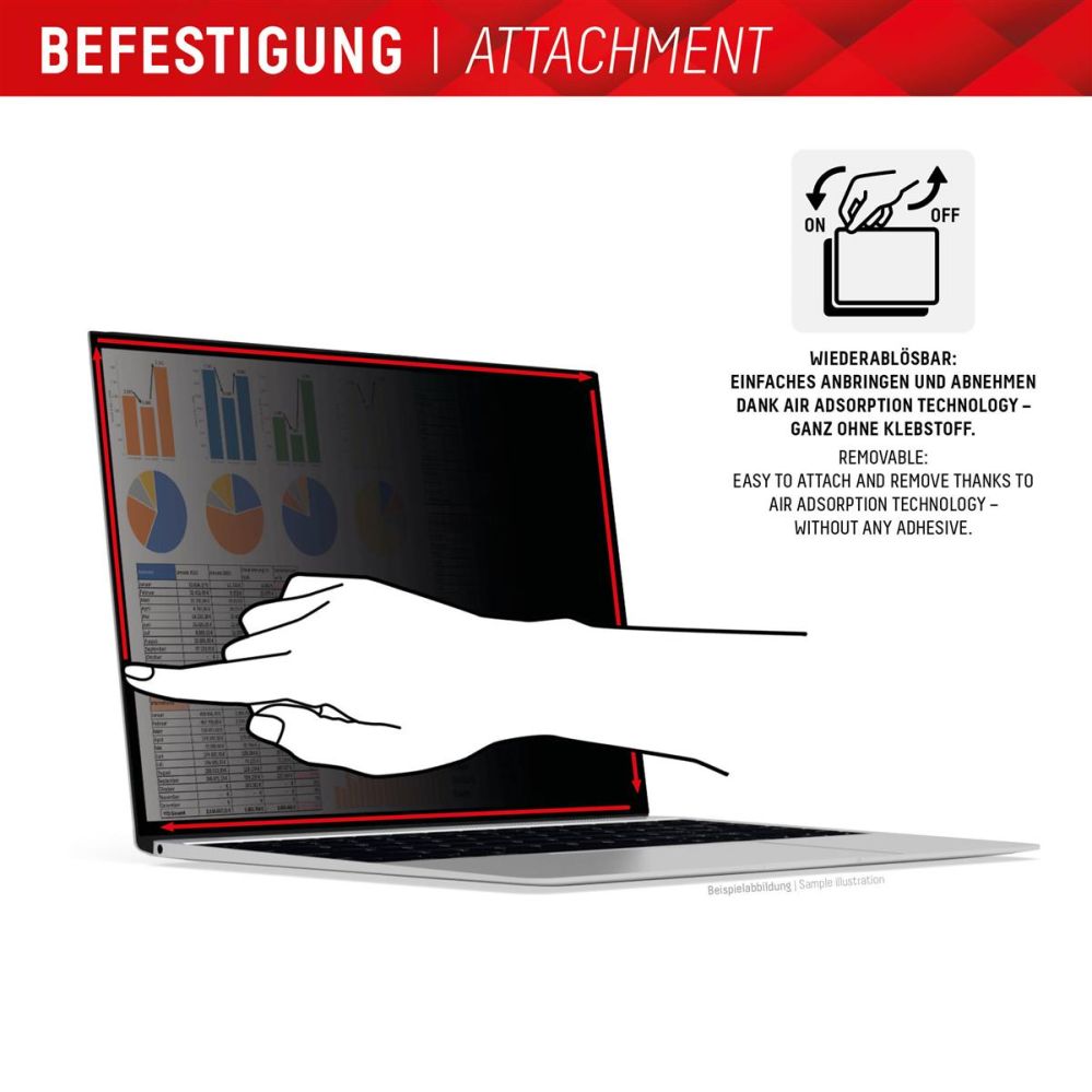 Защитное стекло displex  DISPLEX Privacy Safe Uni (Frameless) 16", 16:10