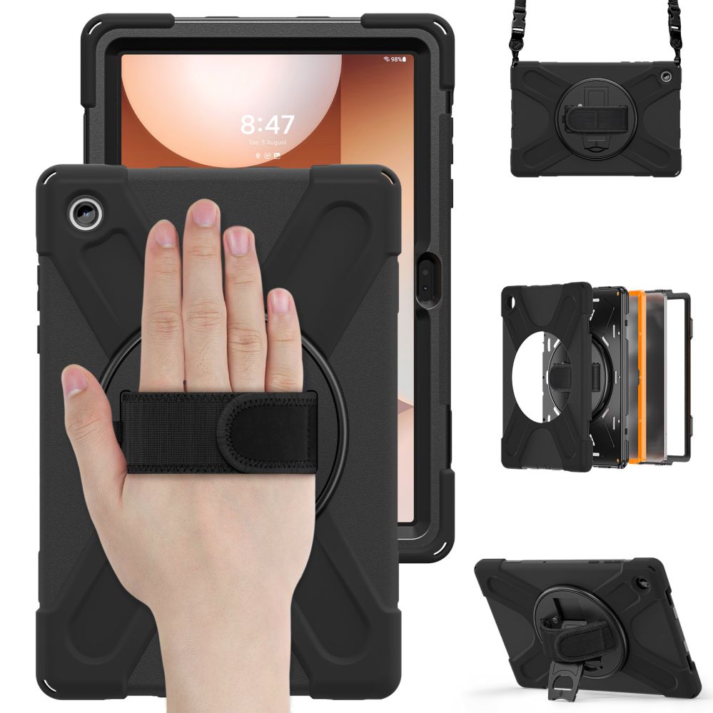 Чехол книжка Just Must  JM Rugged Case Grip for Samsung Galaxy Tab A11+ with a strap Black