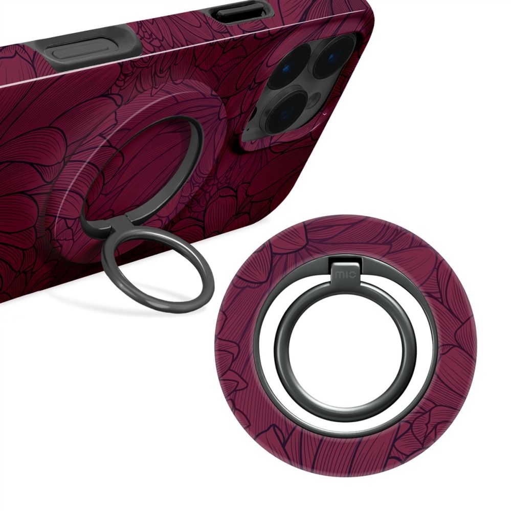 Чехол на заднюю панель Mio  MIO Berry Blooms Magsafe Case Compatible Ring Holder