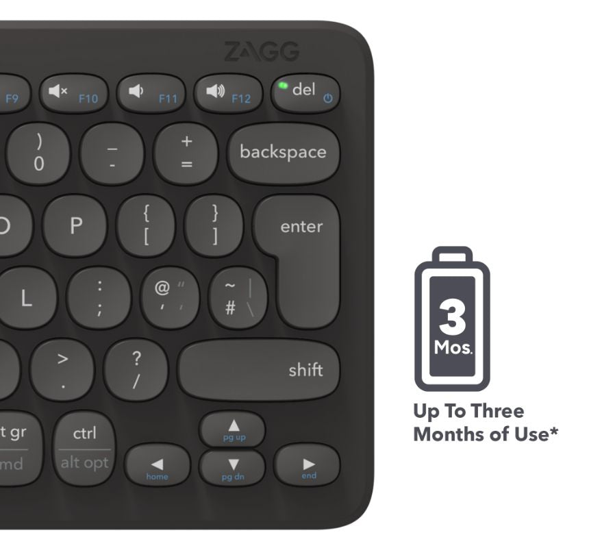 Другой аксессуар для компьютера Zagg  ZAGG Pro Keyboard 12 inch-Charcoal-Nordic (wireless charging on mat)