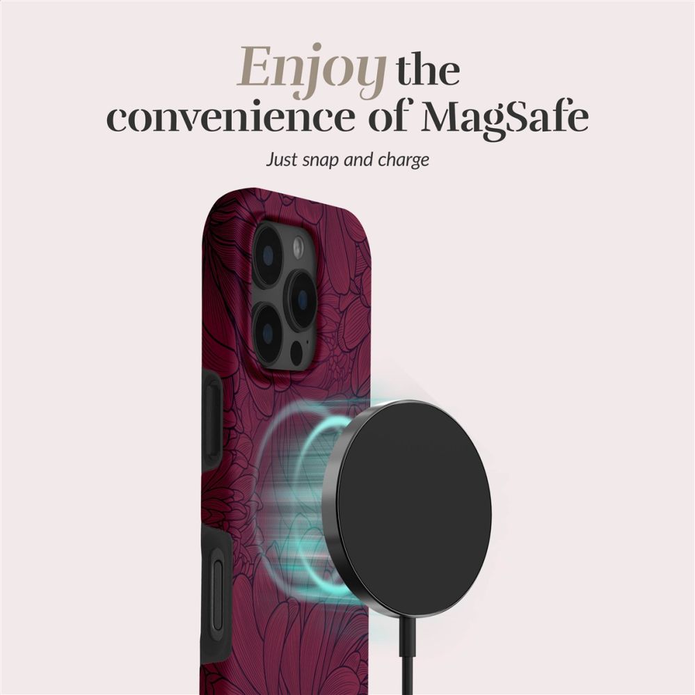 Tagakaaned Mio  MIO Berry Blooms Magsafe Case Compatible for iPhone 16 Pro Max