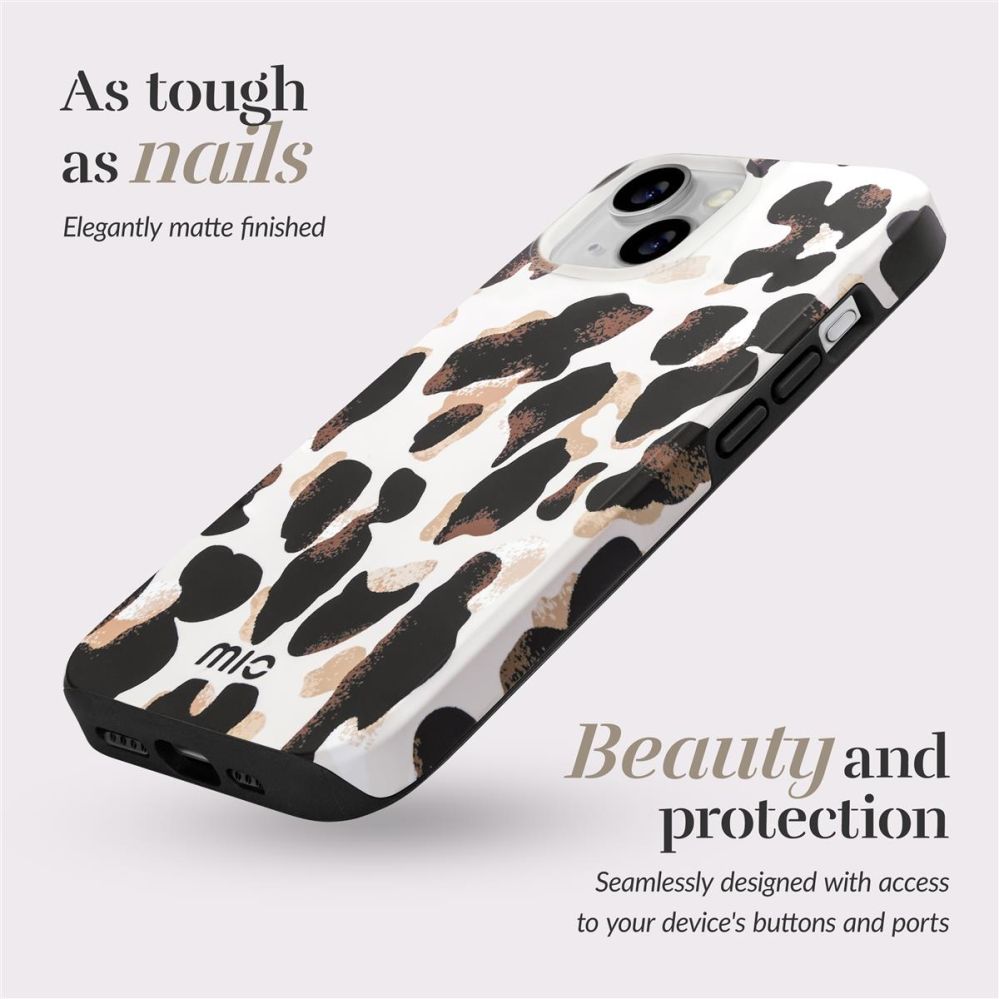 Back panel cover Mio  MIO Leopard Magsafe Compatible for iPhone 16 Plus