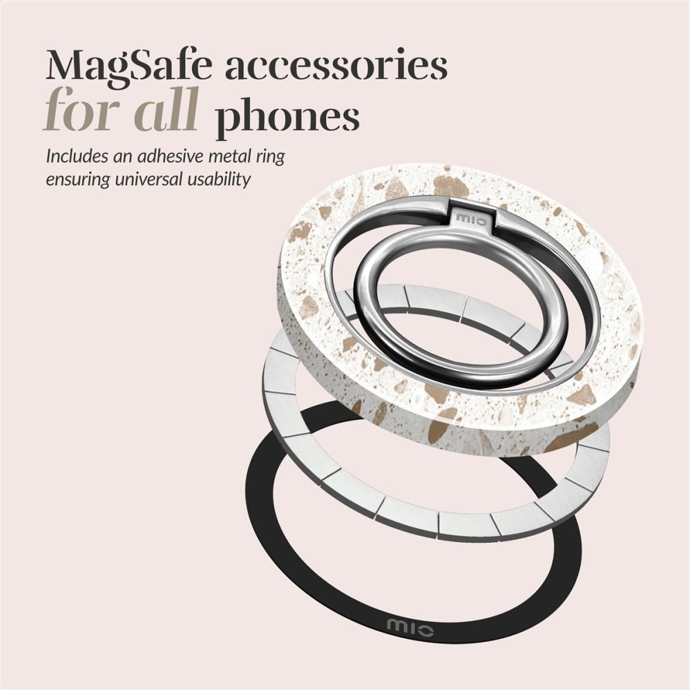 Back panel cover Mio  MIO Soft Terrazzo Magsafe Case Compatible Ring Holder