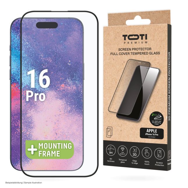 Kaitseklaasid toti premium  PREMIUM TEMPERED screen protector glass 3D full cover for Apple iPhone 16 Pro