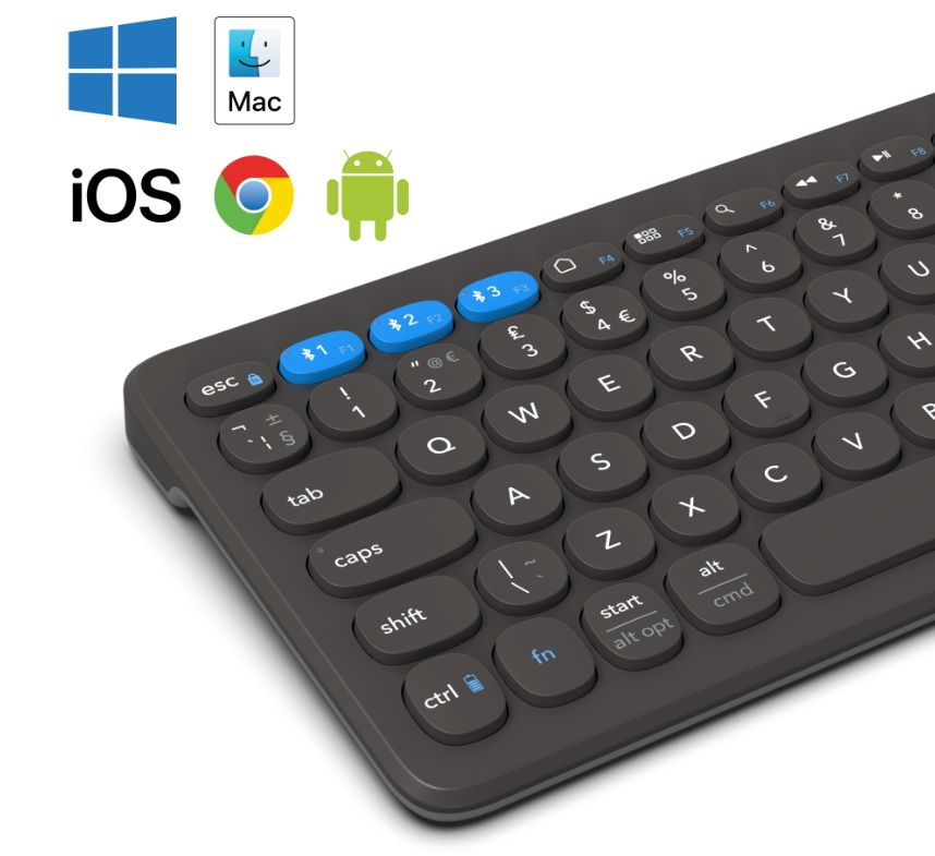Другой аксессуар для компьютера Zagg  ZAGG Pro Keyboard Mid Size-Charcoal-Nordic (wireless charging on mat)