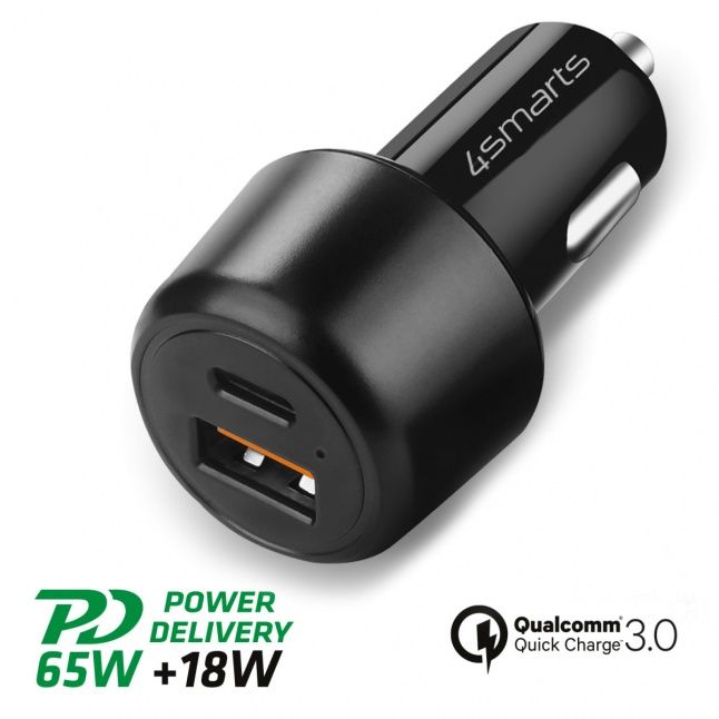 Auto charger 4smarts  Car Charger VoltRoad Ultimate 83W with PD and QC black