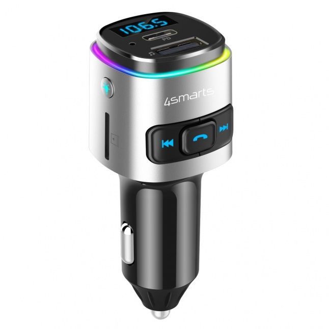 Auto charger 4smarts  Bluetooth FM Transmitter Media&Assist 2 with Multimedia-In, Hands-free Function, Car Charger