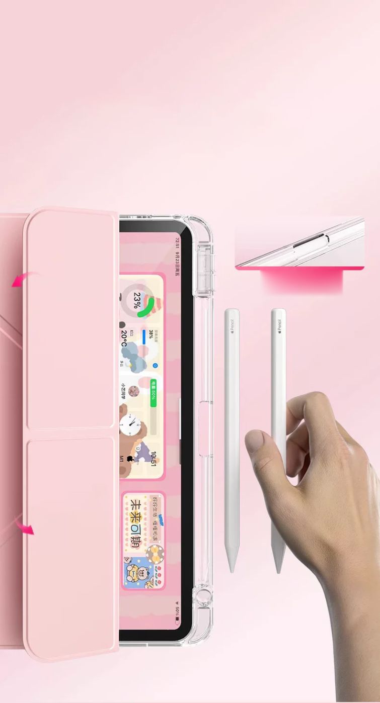 Book case machino MACHINO TAB Case for iPad Pro 12.9" 2018-2022/ AIR 13" 2024 Pink