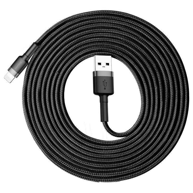 Кабель Baseus  Baseus Cafule USB Lightning Cable 2A 3m (Black+Gray)