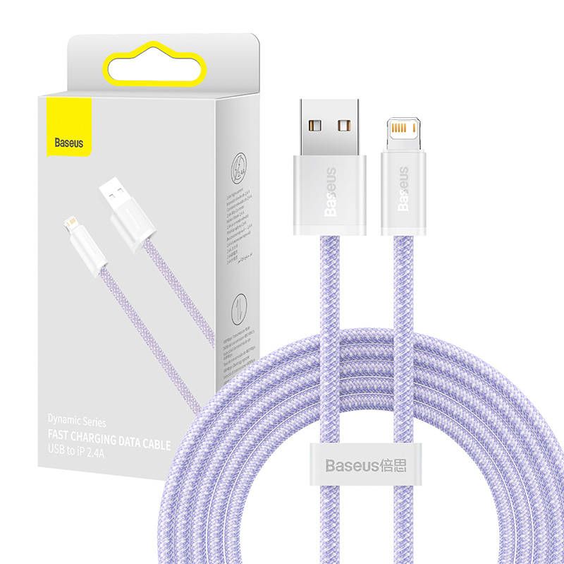 Kaabel Baseus  Baseus Dynamic cable USB to Lightning, 2.4A, 2m (Purple)