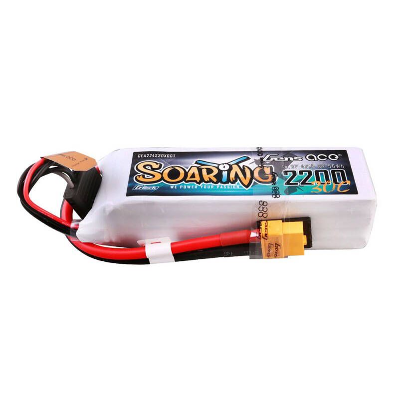 Server – muud tarvikud Gens ace  Gens ace G-Tech Soaring 2200mAh 14.8V 30C 4S1P Lipo Battery Pack with XT60 plug