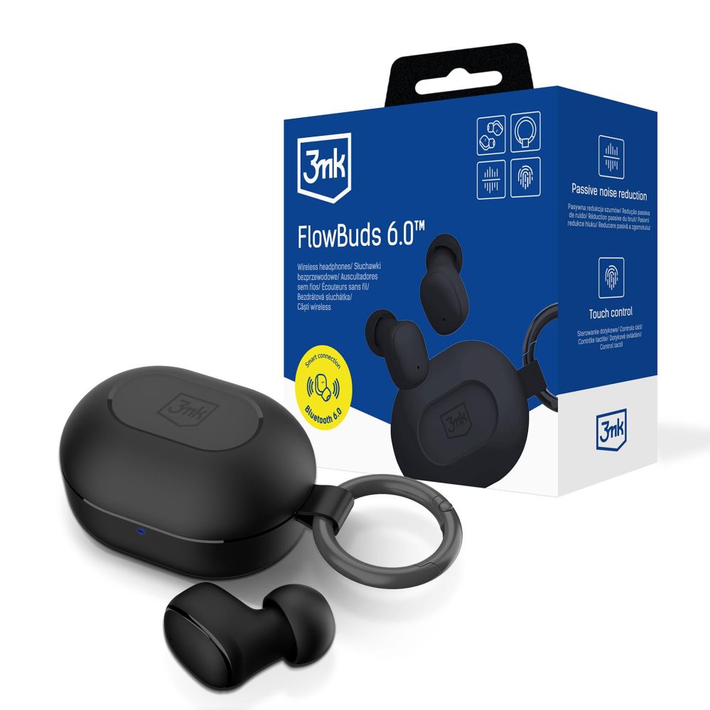Другие товары 3MK  TWS 3mk FlowBuds 6.0 Wireless Headphones - Black