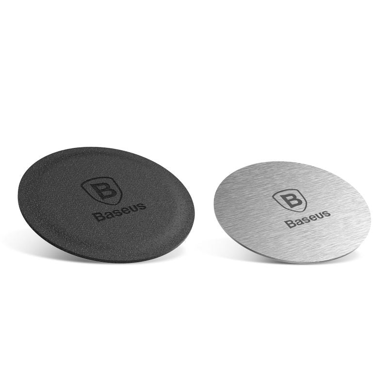 Automaatne hoidja Baseus  Baseus Magnet Iron Suit self-adhesive plates for magnetic holders - silver and black (2 pcs.)