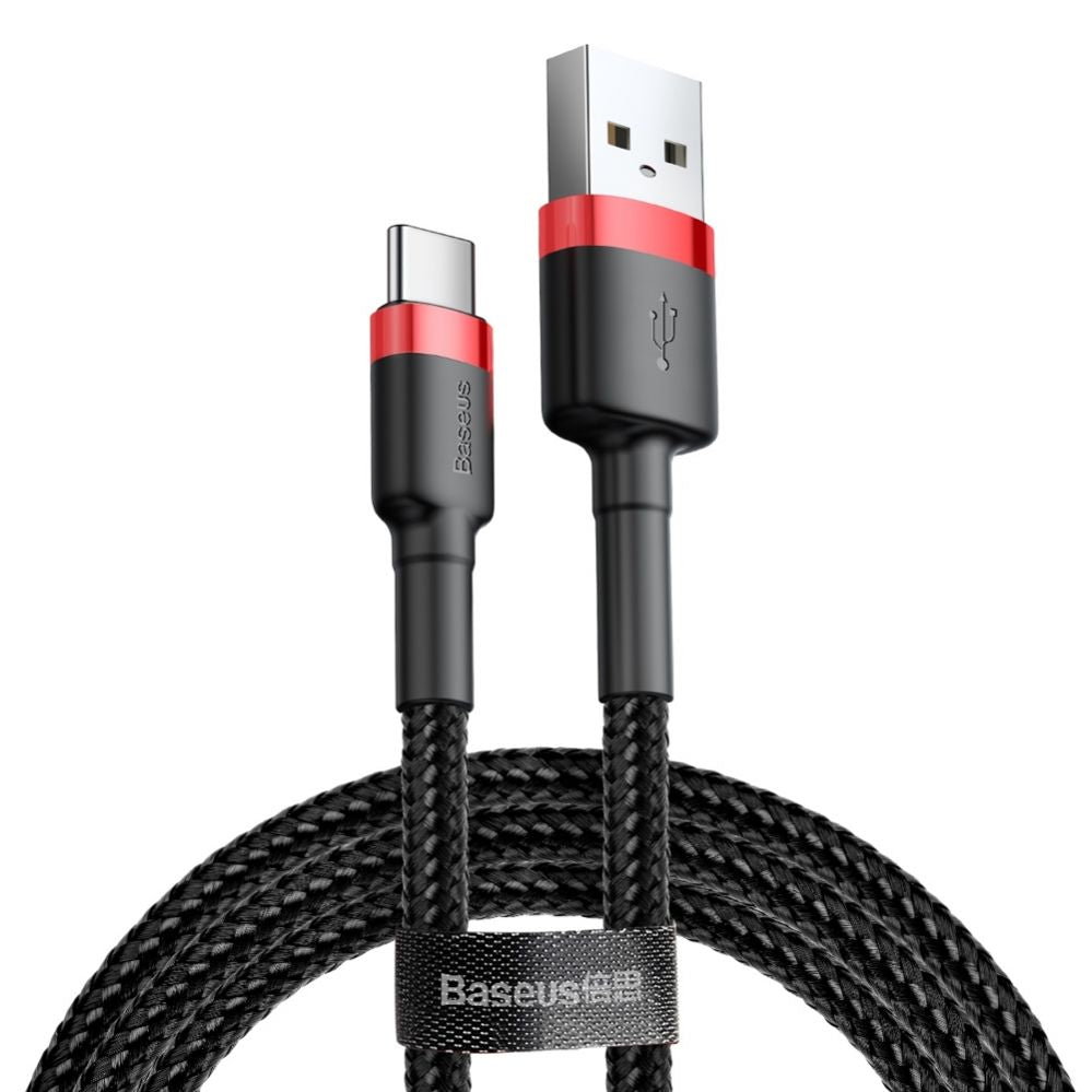 Kaabel Baseus  Baseus Cafule USB-A / USB-C QC 3.0 3A cable 1 m - black and red