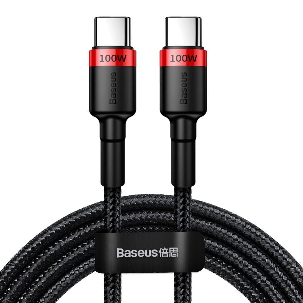 Cable Baseus  Baseus CATKLF-AL91 USB-C - USB-C PD QC cable 100W 5A 480Mb/s 2m - black and red