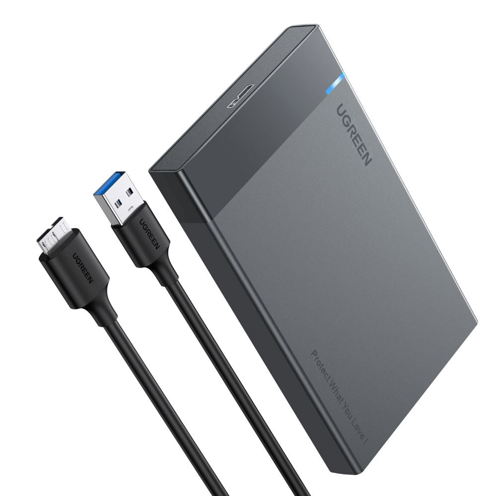 Кабель Ugreen  Ugreen bay for HDD SSD disk housing 2.5 '' SATA USB 3.2 Gen 1 (5 Gbps) micro USB SuperSpeed + 0.5 m cable black (US221 30848)