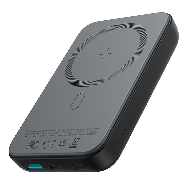 Внешний аккумулятор Joyroom  Joyroom JR-W020 20W 10000mAh MagSafe Power Bank + USB-C - USB-C 0.25m Cable - Black