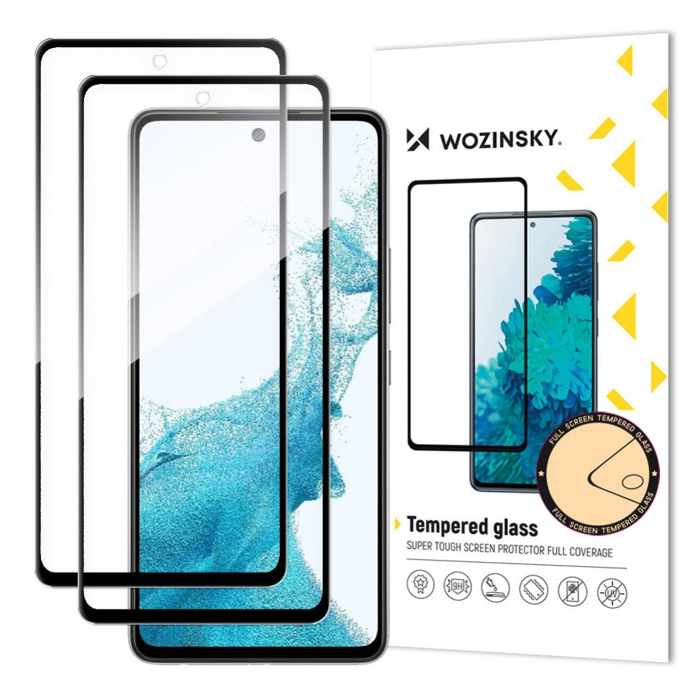 Защитное стекло Wozinsky  Wozinsky 2x Set Super Tough Full Glue Tempered Glass Full Screen with Frame Case Friendly Samsung Galaxy A53 5G Black