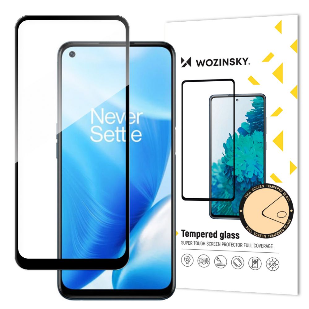 Kaitseklaasid Wozinsky  Wozinsky Super Tough Full Glue Tempered Glass Full Screen With Frame Case Friendly OnePlus Nord N200 5G Black
