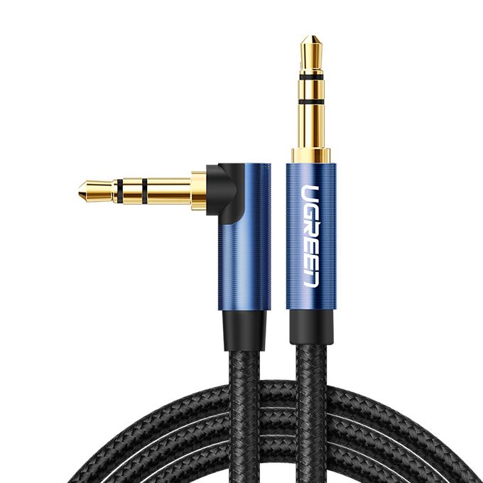 Kaabel Ugreen  Ugreen angled AUX cable 2 x mini jack 3.5 mm 1.5m blue (AV112)