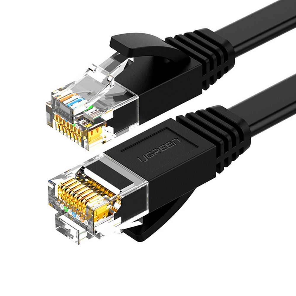 Cable Ugreen  Ugreen NW102 50177 Flat LAN Ethernet Cat. 6 Network Cable 8m - Black