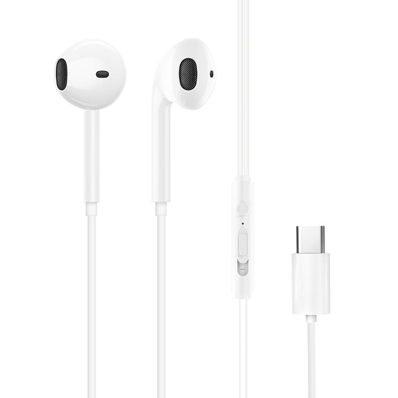Kõrvaklapid Dudao  USB Type-C connecto Stereo Headset New ergonomic earplugs design X3C White