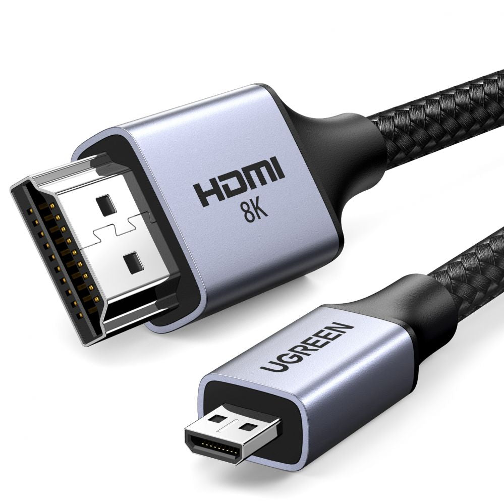 Kaabel Ugreen  Ugreen HD164 15517 micro HDMI / HDMI 2.1 8K cable 2m - gray