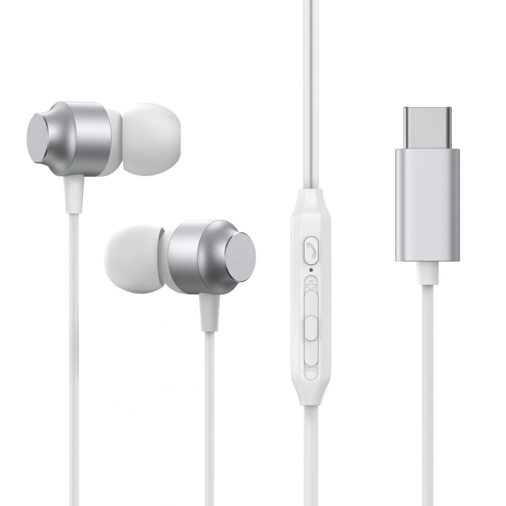 juhtmega kõlarid Joyroom  Joyroom JR-EC06 USB-C in-ear headphones - silver Silver