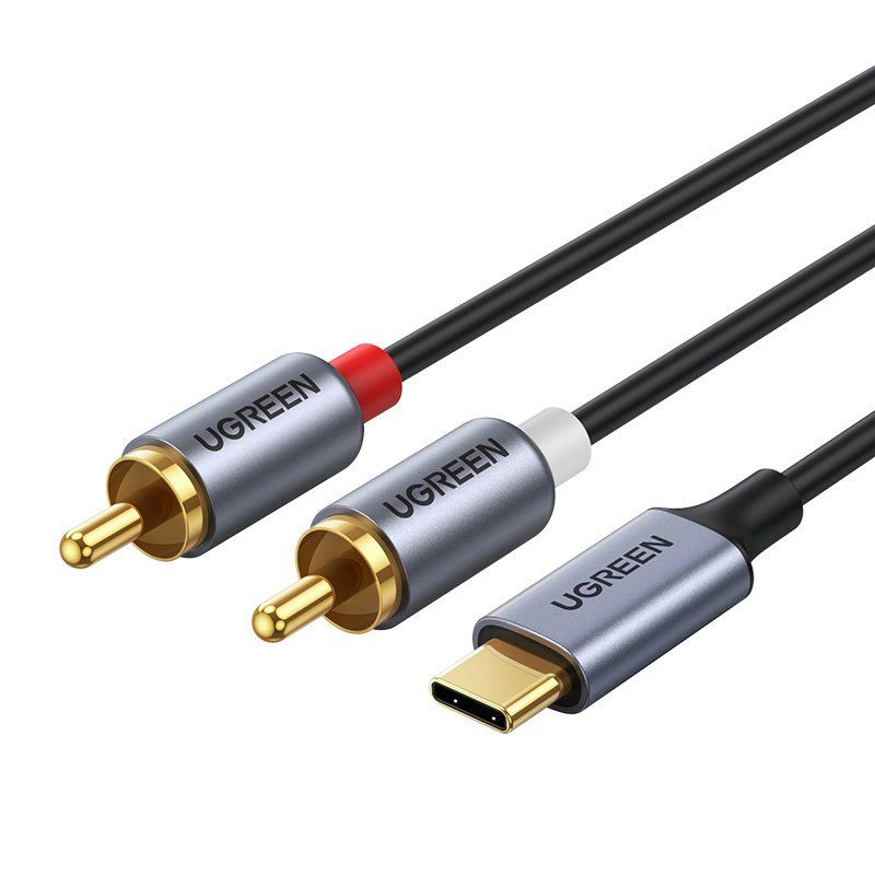 Cable Ugreen  Ugreen audio cable USB Type C (male) - 2RCA (male) 1.5m gray (20193 CM451)