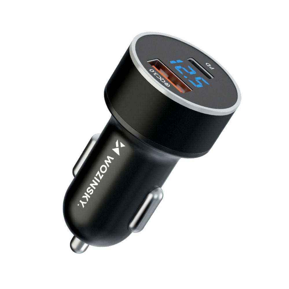 Adapter Wozinsky  Wozinsky WDCCAC USB-C USB-A 36W Car Charger - Black
