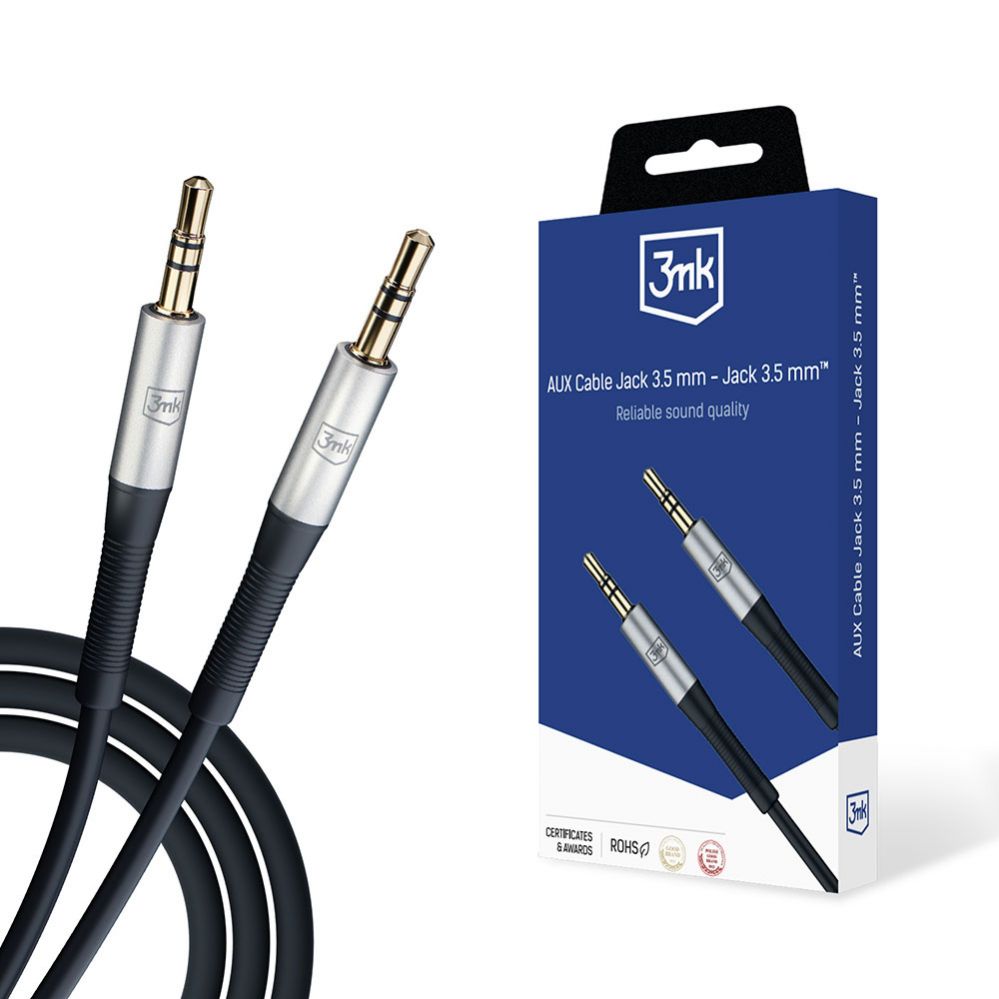 Cable 3MK  Accessories - 3mk AUX Cable Jack 3.5 mm - Jack 3.5 mm