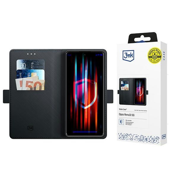 Kaaned - kaaned 3MK  3MK Wallet Case Oppo Reno10 5G czarny/black