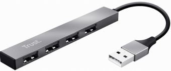 Контроллер Trust  USB Centrmezgls Trust Halyx Aluminium 4-Port Mini USB Hub Silver