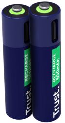 Зарядное устройство Trust  Baterijas Trust USB-C Rechargeable AAA Batteries 2pack
