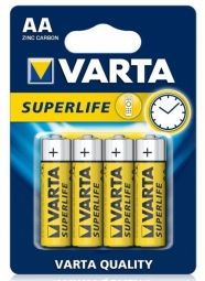 Charger Varta Battery Varta AA SuperLife Zinc Carbon 4 Pack