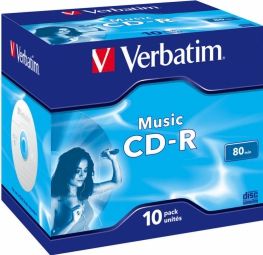 Other Computer Accessory Verbatim  Matricas CD-R Audio Verbatim 80Min Music 10 Pack Jewel