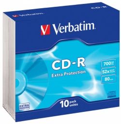 Other Computer Accessory Verbatim Matrix CD-R Verbatim 700MB 1x-52x Extra Protection Surface 10 Pack Slim