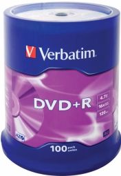 Other Computer Accessory Verbatim DVD+R AZO Verbatim 4.7GB 16x 100 Pack, Spindle