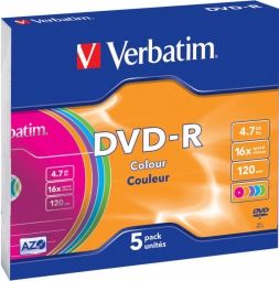 Other Computer Accessory Verbatim  Matricas DVD-R AZO Verbatim 4.7GB 16x Colour, 5 Pack Slim