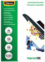 Расходный материал Fellowes  Laminēšanas plēves Fellowes A4 Glossy 100 Micron Laminating Pouch - 100 pack