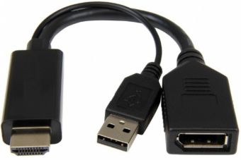 Веб камера Gembird  Gembird Active 4K HDMI to DisplayPort Adapter Black
