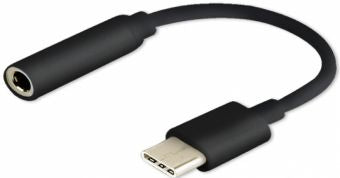 Адаптер SAVIO  Kabelis Savio USB Type C Male - 3.5mm Female Black